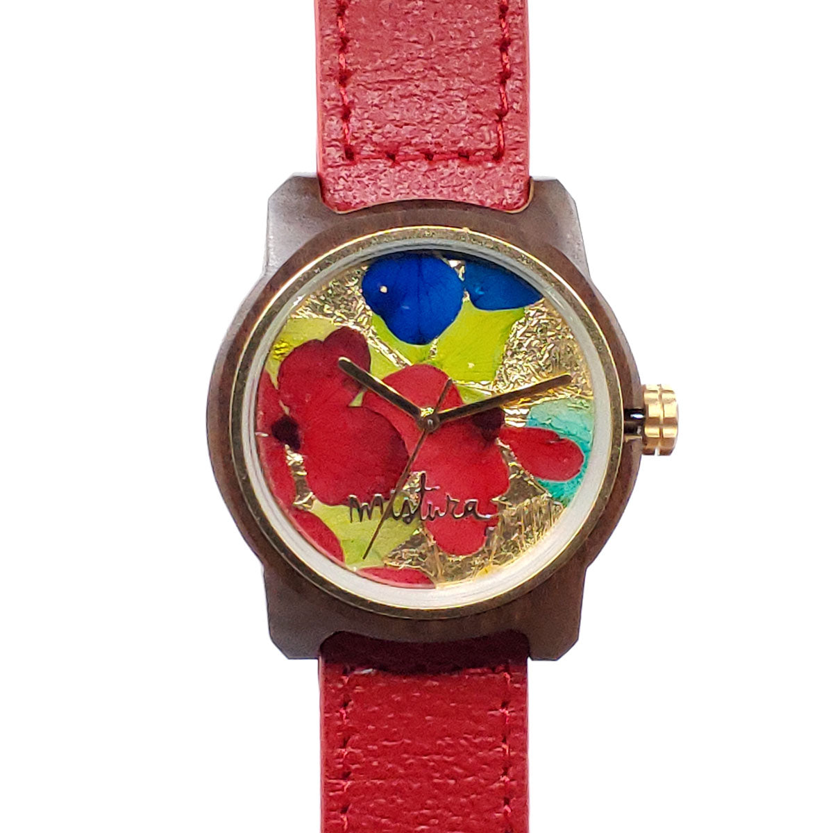 Marco Floral Watch Red