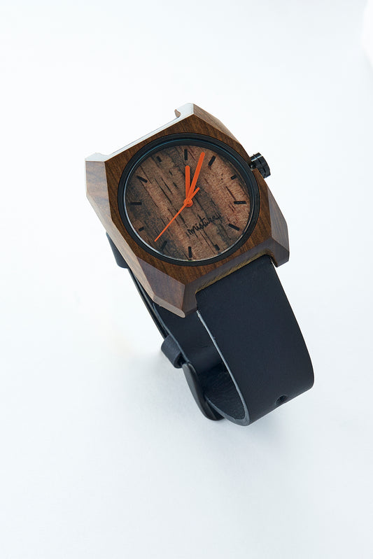 Volkano Wood Watch Black