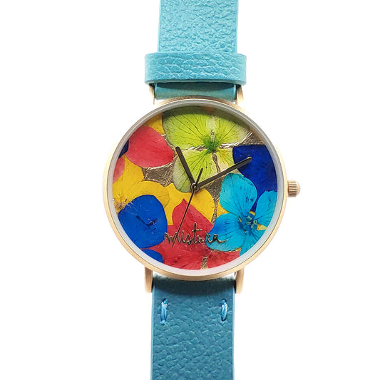 Manta Gold Floral Turquoise