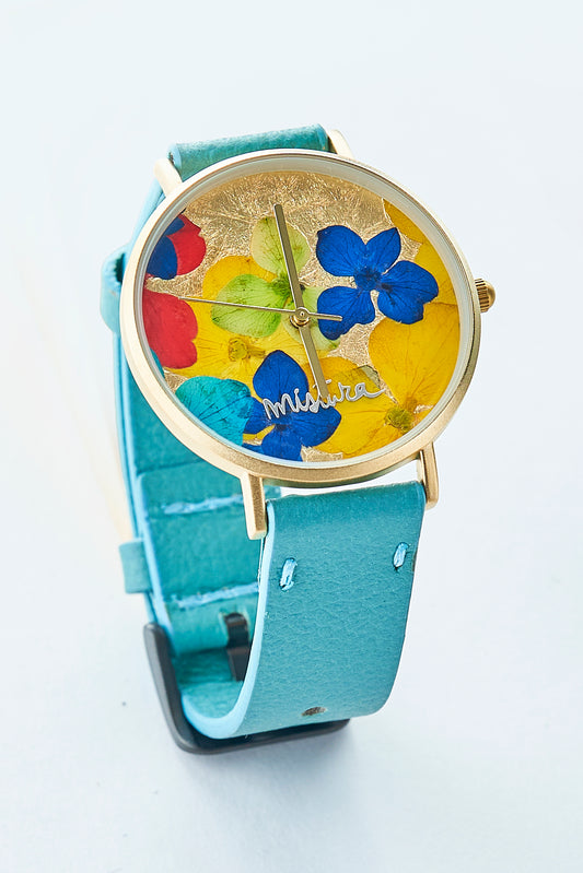 Manta Floral Turquoise