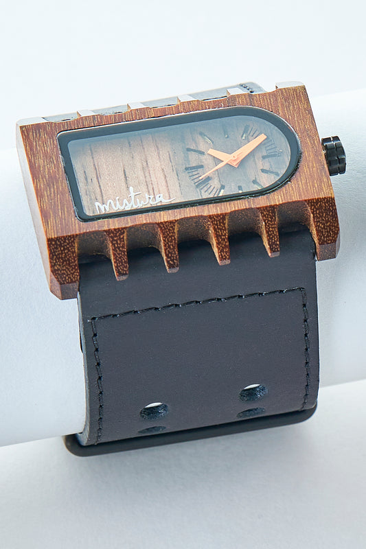 Ferro Wood Watch Black