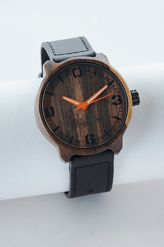 Marco XL Wooden Watch Black