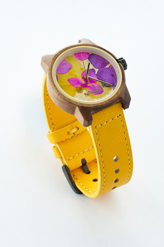Marco Floral Watch Yellow