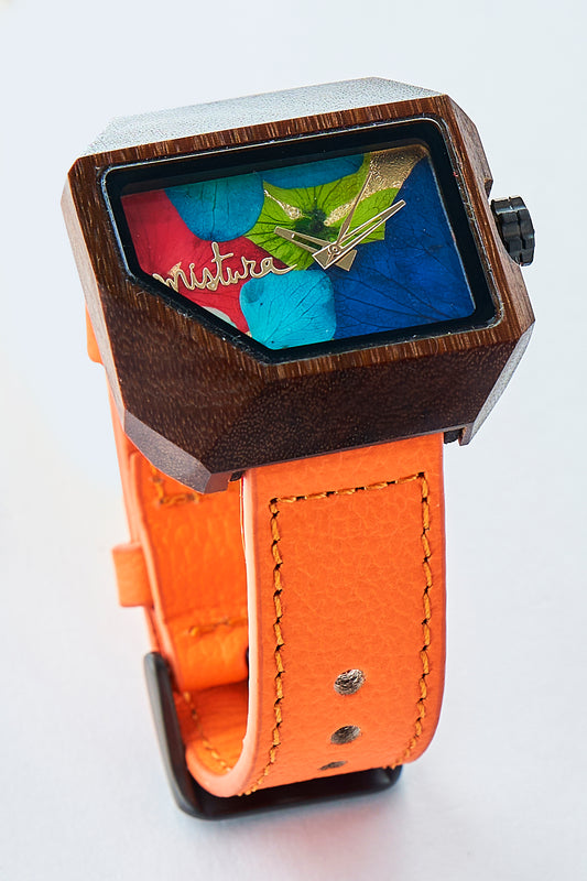 Juno Floral Watch Orange